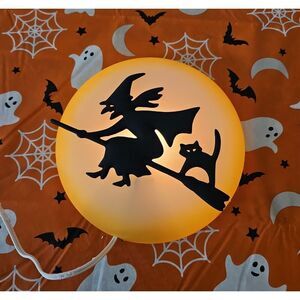Vintage Midwest Of Cannon Falls Spooky Witch and Cat Halloween Light